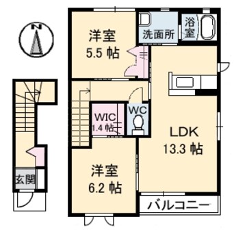 間取図 モンターニュ　A棟