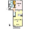 クローバーM　Ａ棟 1LDKの間取り