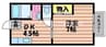 グリーンヒルズ　C棟 1DKの間取り