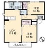 エーデルハオス　Ｅ棟 2LDKの間取り
