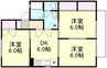 プラティア板谷A棟 3DKの間取り