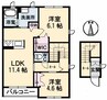 ぽてと　Ｂ棟 2LDKの間取り
