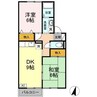 セジュールT&K　 2DKの間取り