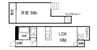 アルファムーンリョーツー 1LDKの間取り
