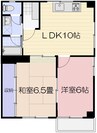 コロニーK 2LDKの間取り
