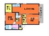 メゾンひまわりB 2LDKの間取り