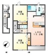 スーリールプラス　Ⅰ番館 2LDKの間取り