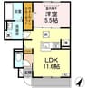 （仮）Ｄ-ＲＯＯＭ総社市小寺 1LDKの間取り