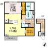 （仮）Ｄ-ＲＯＯＭ総社市小寺 1LDKの間取り