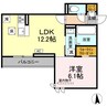 セイル吉備 1LDKの間取り