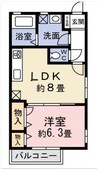 山陽本線（中国）/倉敷駅 徒歩18分 2階 築19年 1LDKの間取り
