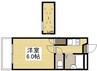 真壁第３レジデンス 1Kの間取り