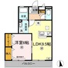ファミーユ昭和 1LDKの間取り