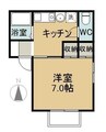 黒住コーポ 1Kの間取り