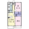 フランソレイユ 2LDKの間取り