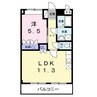 エクレセンス 1LDKの間取り