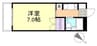 セキホウ倉敷 1Kの間取り