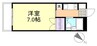 セキホウ倉敷 1Kの間取り