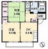 ディアス水畑　Ａ棟 2DKの間取り