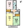 セジュール三宅　Ｄ棟 2DKの間取り
