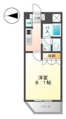アートメゾン倉敷 1Kの間取り