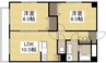 JIZビル 2LDKの間取り