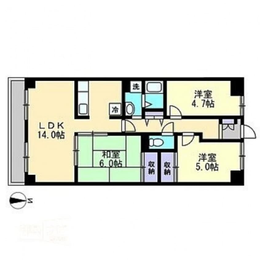 間取図 プラザ・ドゥ・オデッサ