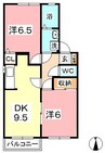 グランメール　B 2DKの間取り