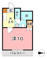 ブールブランシュ　C 1Kの間取り