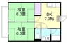 山陽本線（中国）/倉敷駅 徒歩12分 2階 築38年 2DKの間取り