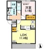 ルナⅦ 1LDKの間取り