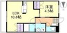 ロイヤル藤Ⅰ 1LDKの間取り
