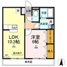 エルドラード　Ａ棟 1LDKの間取り