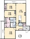 山陽本線（中国）/倉敷駅 徒歩22分 3階 築浅 3LDKの間取り
