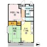 山陽本線（中国）/新倉敷駅 徒歩24分 2階 築29年 2DKの間取り