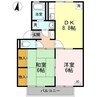 山陽本線（中国）/新倉敷駅 徒歩12分 2階 築27年 2DKの間取り