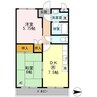 山陽本線（中国）/新倉敷駅 徒歩24分 3階 築29年 2DKの間取り