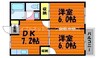 宇野線<宇野みなと線>/久々原駅 徒歩17分 1階 築35年 2DKの間取り