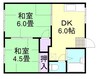 水島臨海鉄道水島本線/福井駅 徒歩12分 1階 築41年 2DKの間取り
