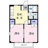 山陽本線（中国）/新倉敷駅 徒歩45分 1階 築28年 2DKの間取り