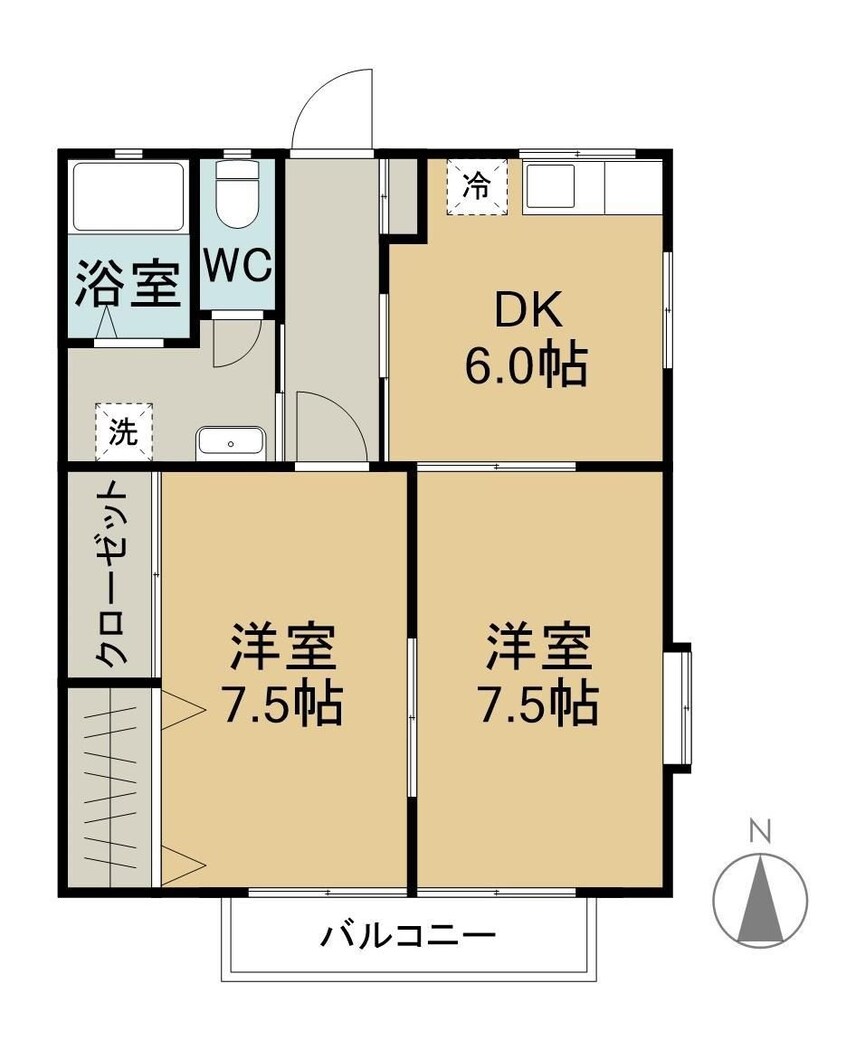 間取図 山陽本線（中国）/中庄駅 徒歩19分 1階 築28年