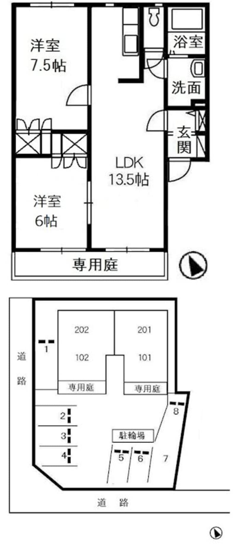 間取図 瀬戸大橋線/茶屋町駅 徒歩5分 1階 築24年