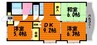 吉備線<桃太郎線>/東総社駅 徒歩14分 1階 築23年 3DKの間取り