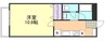山陽本線（中国）/倉敷駅 徒歩7分 2階 築19年 1Kの間取り