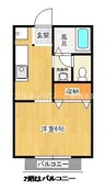 山陽本線（中国）/新倉敷駅 徒歩10分 2階 築33年 1Kの間取り