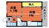 井原鉄道井原線/川辺宿駅 徒歩15分 3階 築55年 2Kの間取り
