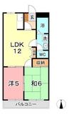 リブ・コンフォース 2LDKの間取り