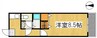 伯備線/倉敷駅 徒歩25分 2階 築35年 1Kの間取り