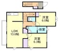 ビロカーレB棟の間取図