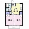 山陽本線（中国）/西阿知駅 バス:10分:停歩7分 2階 築28年 2DKの間取り